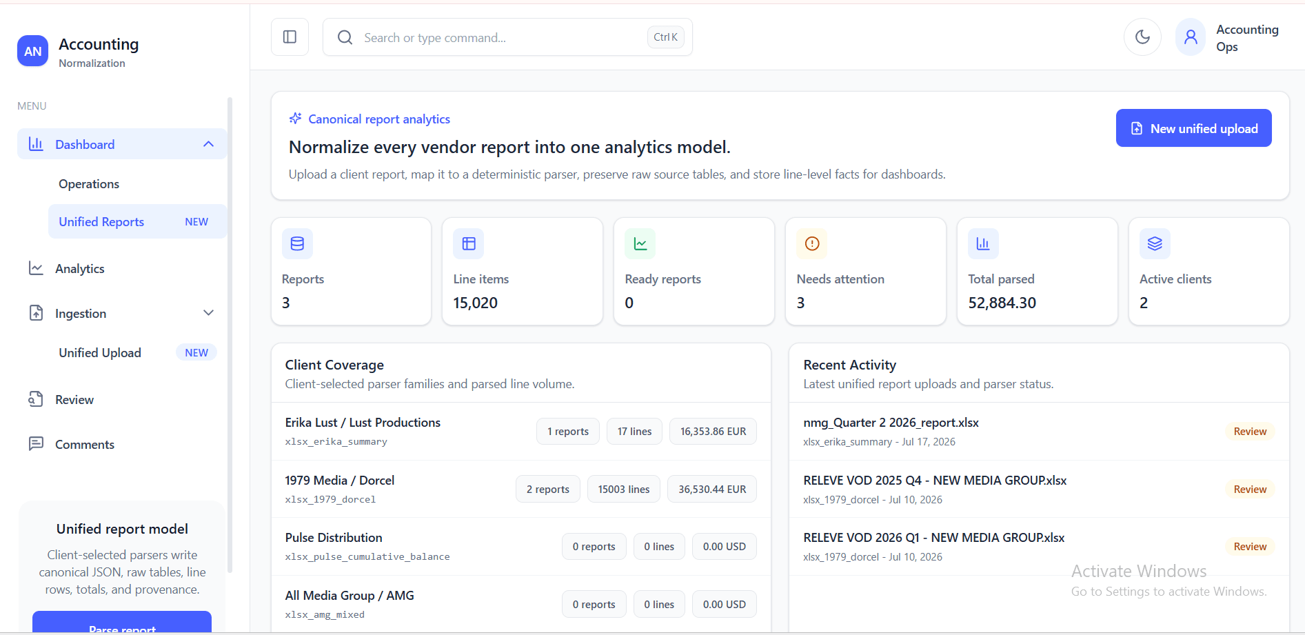 Invoice Parsing & KPI Reporting Dashboard project preview