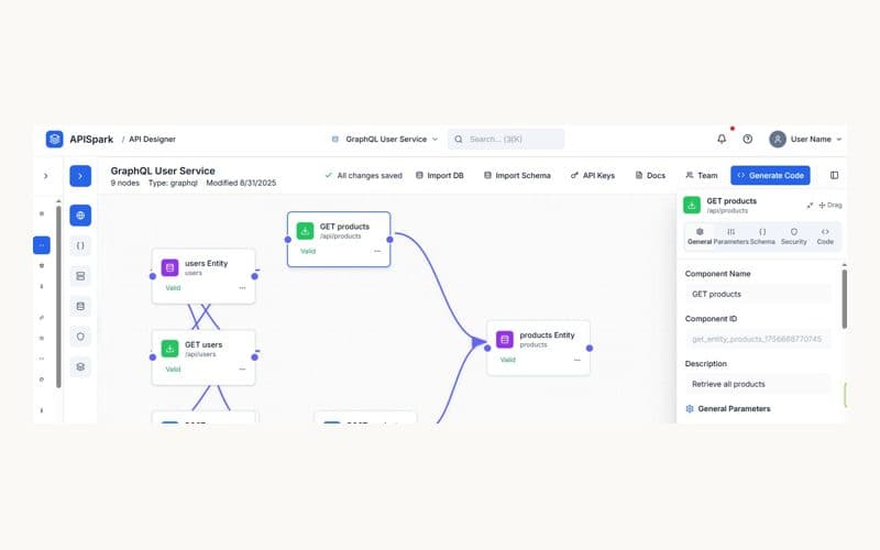 Drag & Drop API Builder preview