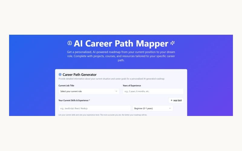 AI Career Path Mapper preview